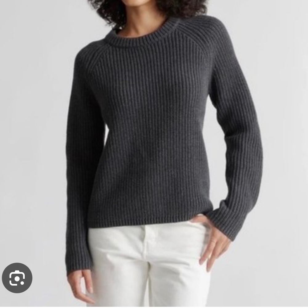 Quince Organic cotton fisherman crewneck sweater